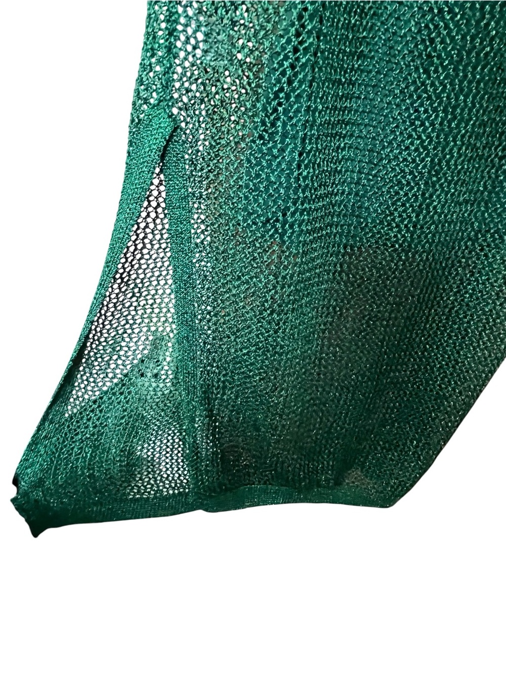 a.new day Emerald Green Metallic Crochet Maxi Dress - Size M - Picture 6 of 9